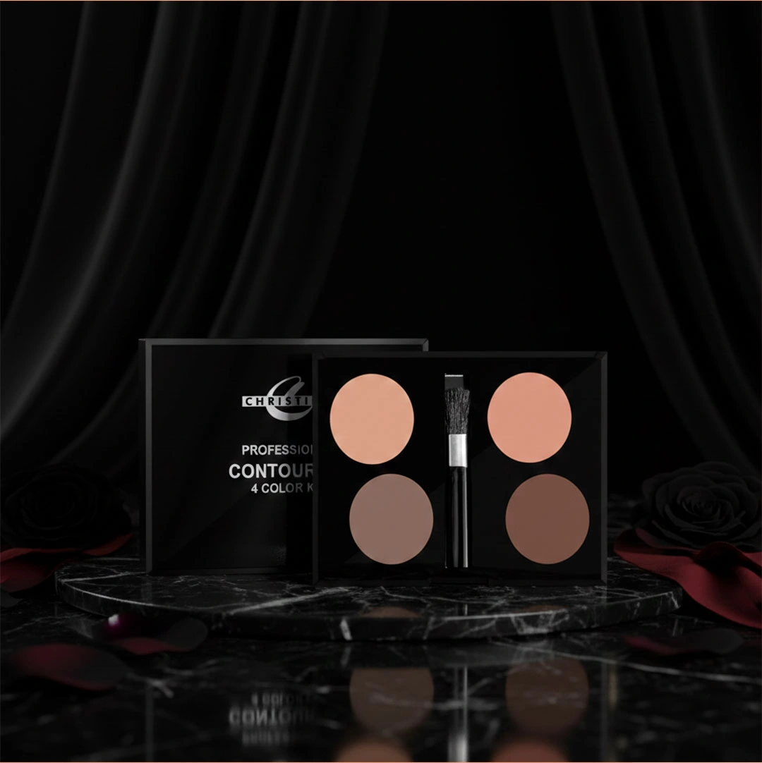 Christine Professional 4-in-1 Face Contour & Highlight Palette