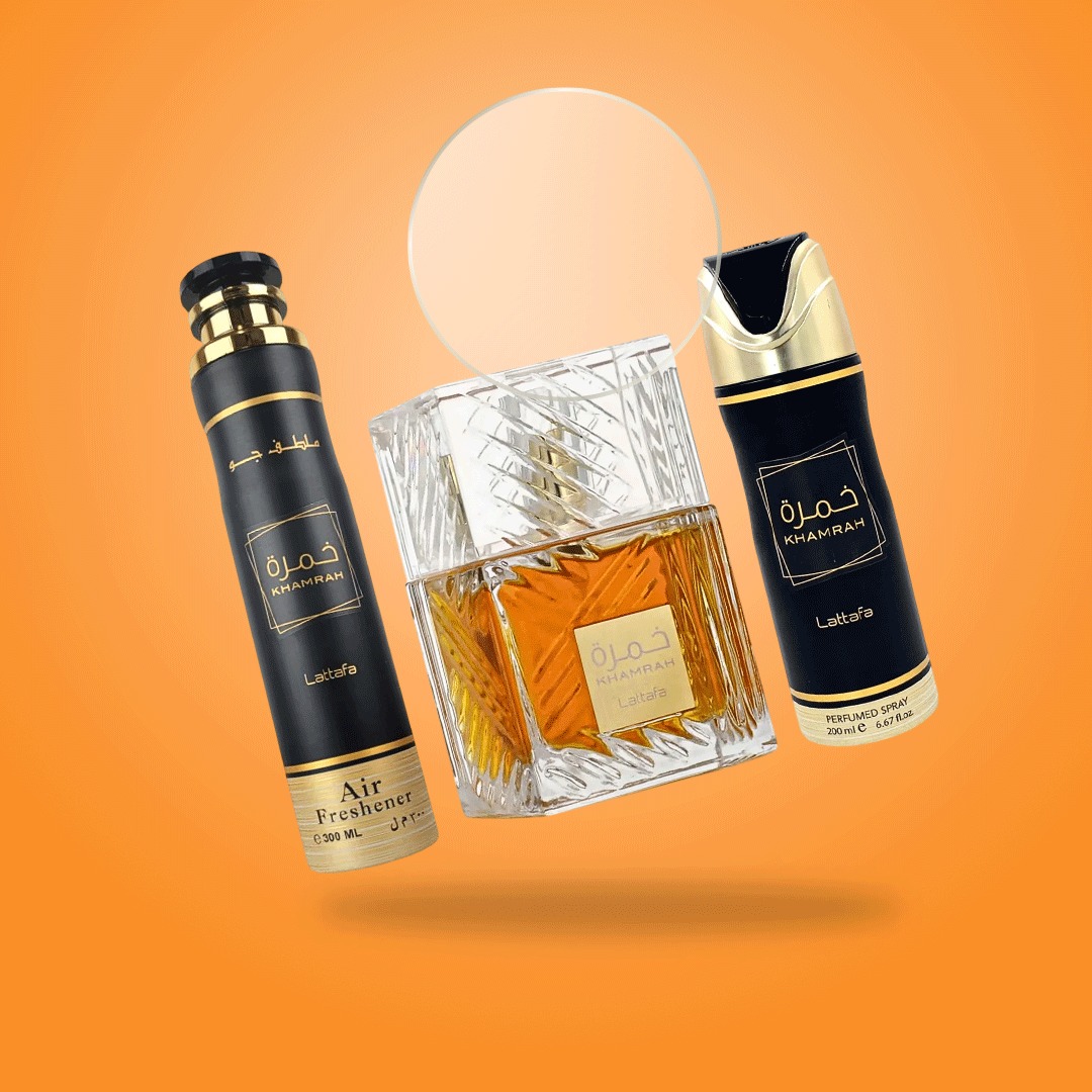 Lattafa Khamrah 3-Piece Perfume Set – Fragrance Collection