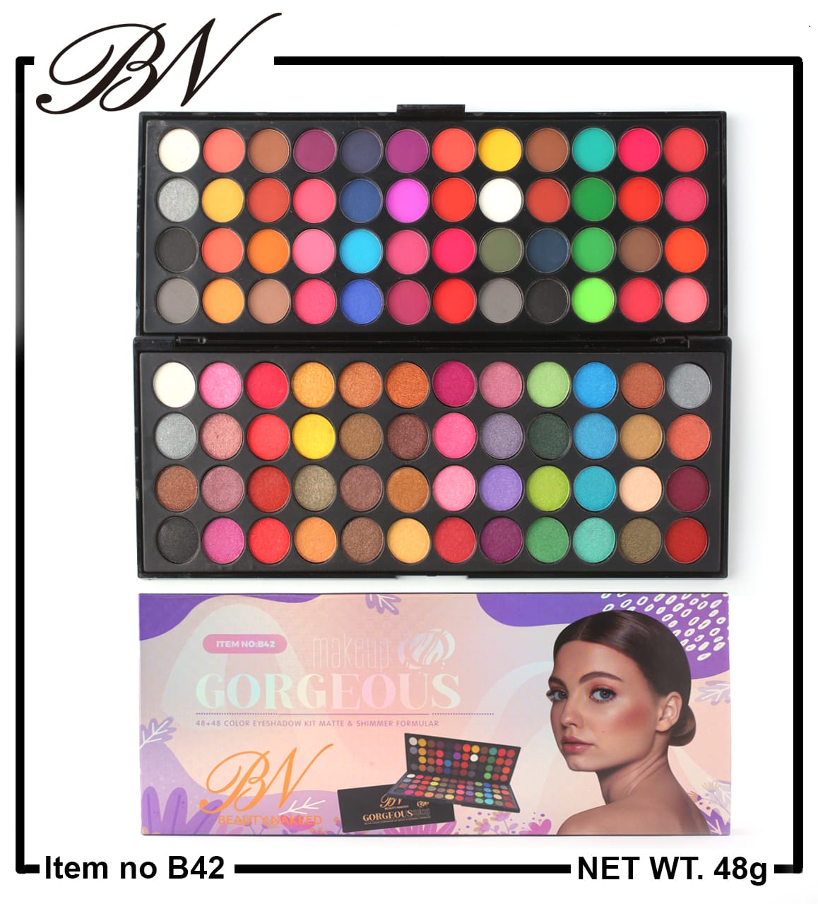 BN Beauty Nakeed 48+48 Color Shimmer & Matte Kit
