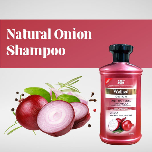Wellice Onion Anti-Hair Loss Shampoo 400g 100% Original Made