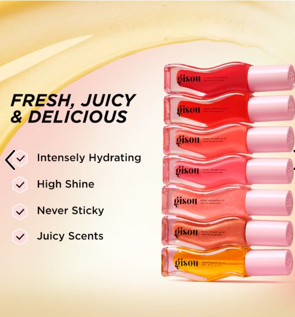 Gisou honey infused lip oil 6 shades