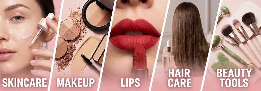 Dua Cosmetics beauty categories