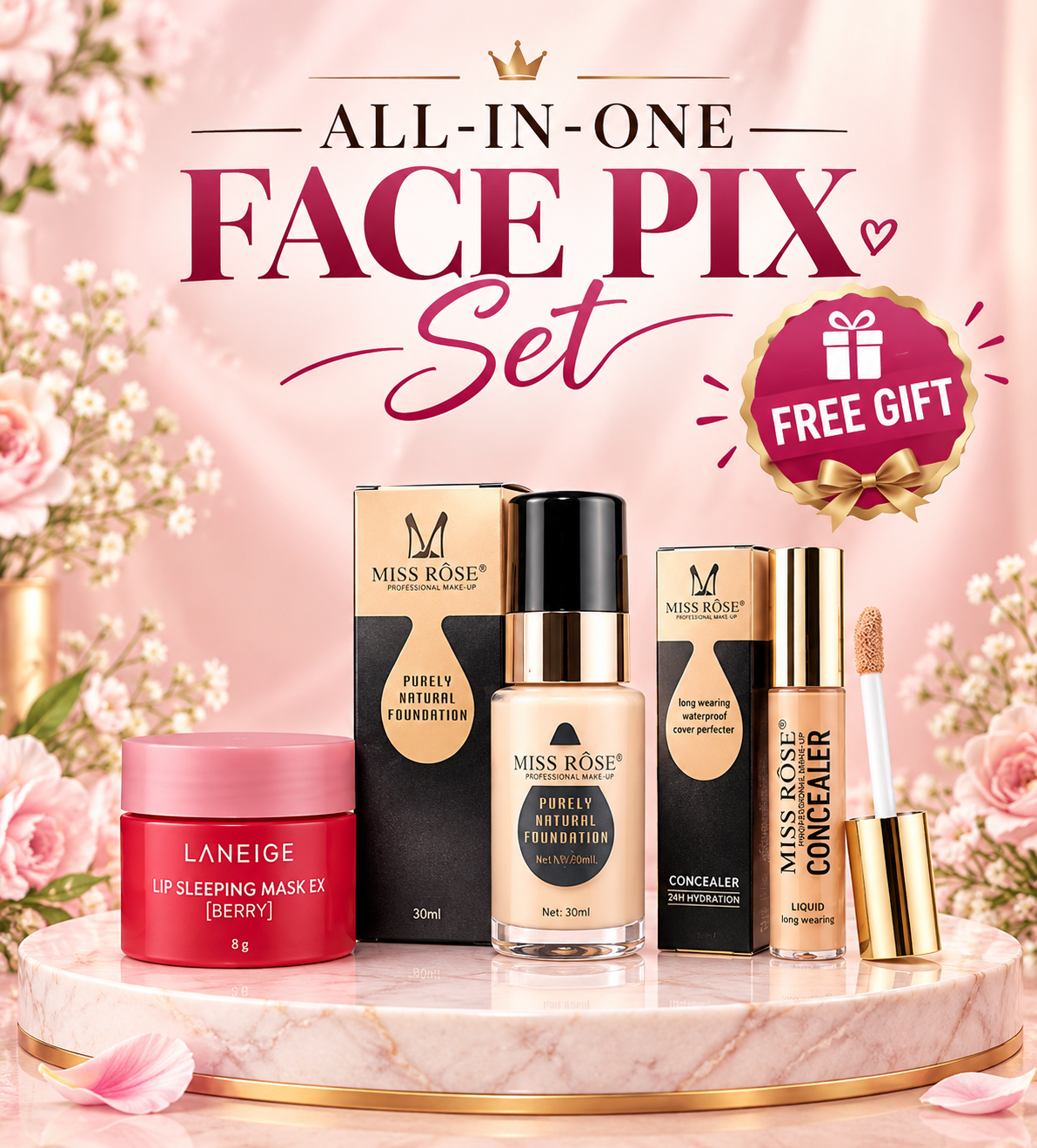 ALL-IN-ONE FACE PIX 𝓈𝑒𝓉 FREE GIFT