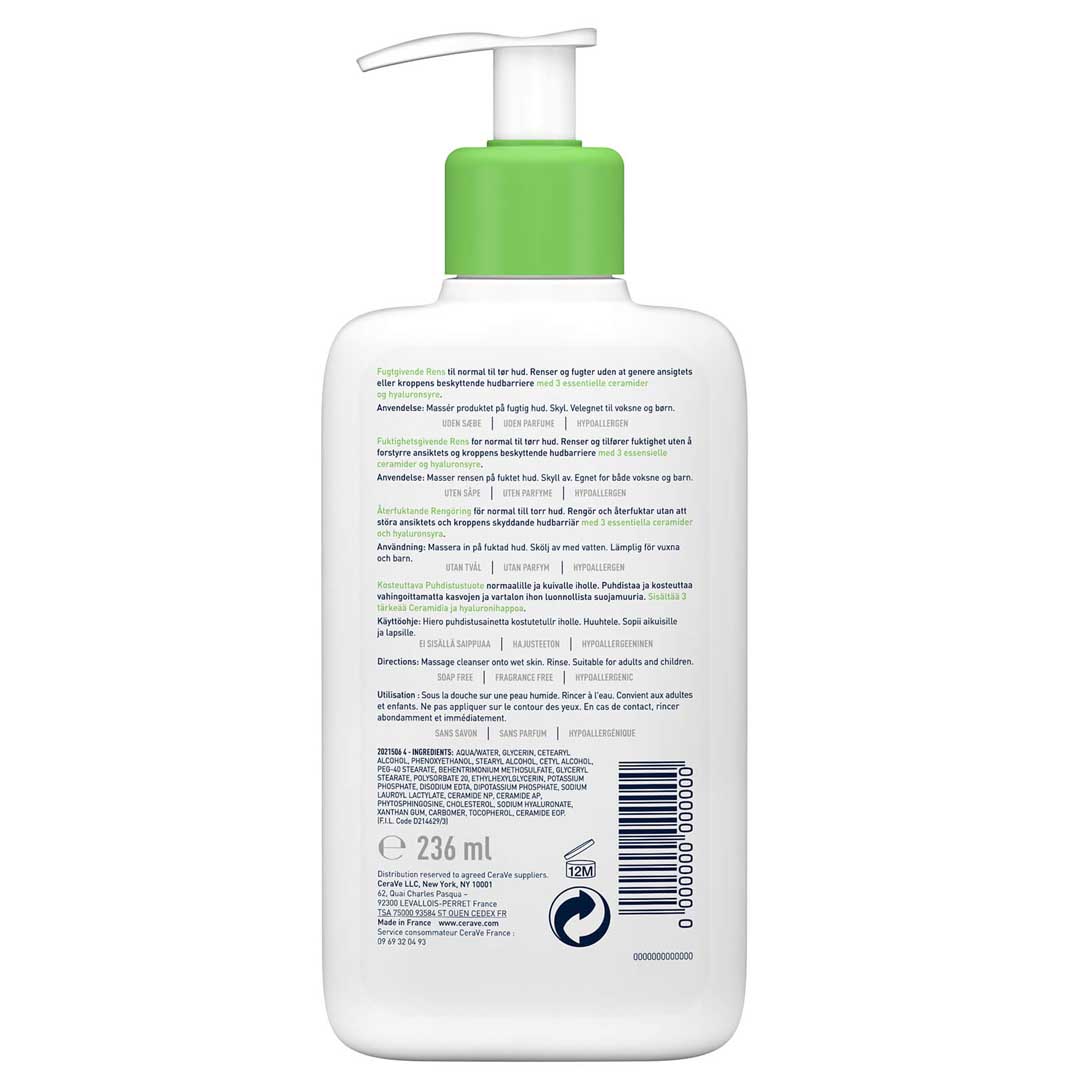 CeraVe Hydrating Cleanser For Normal to Dry Skin (236ml)