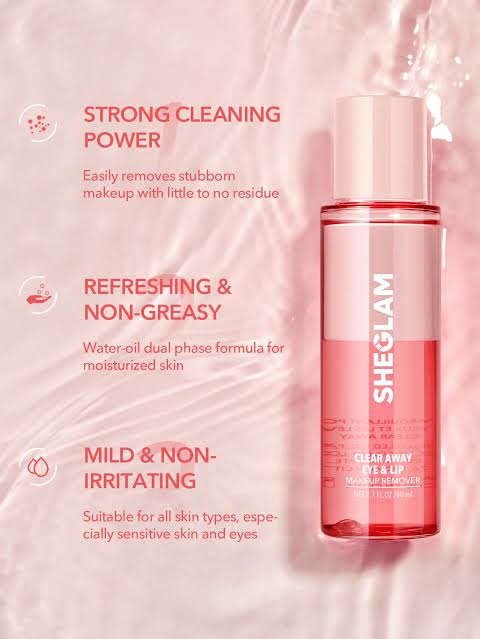 SHEGLAM Clear Away Eye & Lip Makeup Remover 80ml